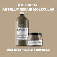 Cargar imagen en el visor de la galería, Kit L’Oréal Absolut Repair Molecular Shampoo 1.5L + Mascarilla 500ml | Regalo Sorpresa