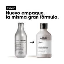 Cargar imagen en el visor de la galería, SHAMPOO NEUTRALIZANTE PARA CABELLO GRIS Y BLANCO - SILVER