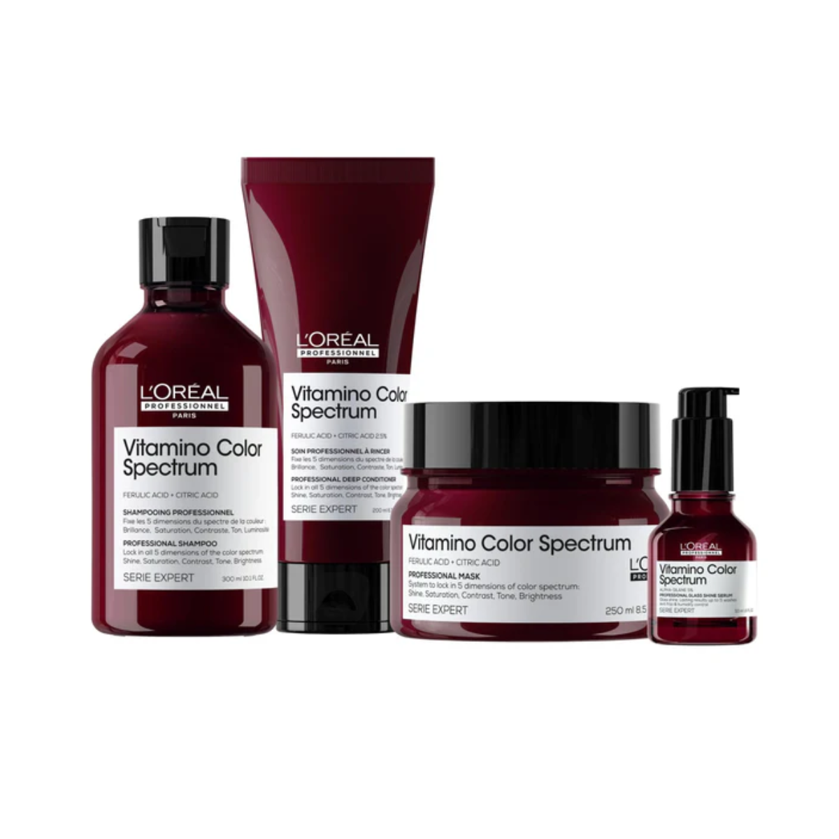 Kit Vitamino Color Spectrum Shampoo 300ML, Acondicionador 200ML, Mascarilla 250ML y Serum 50ML