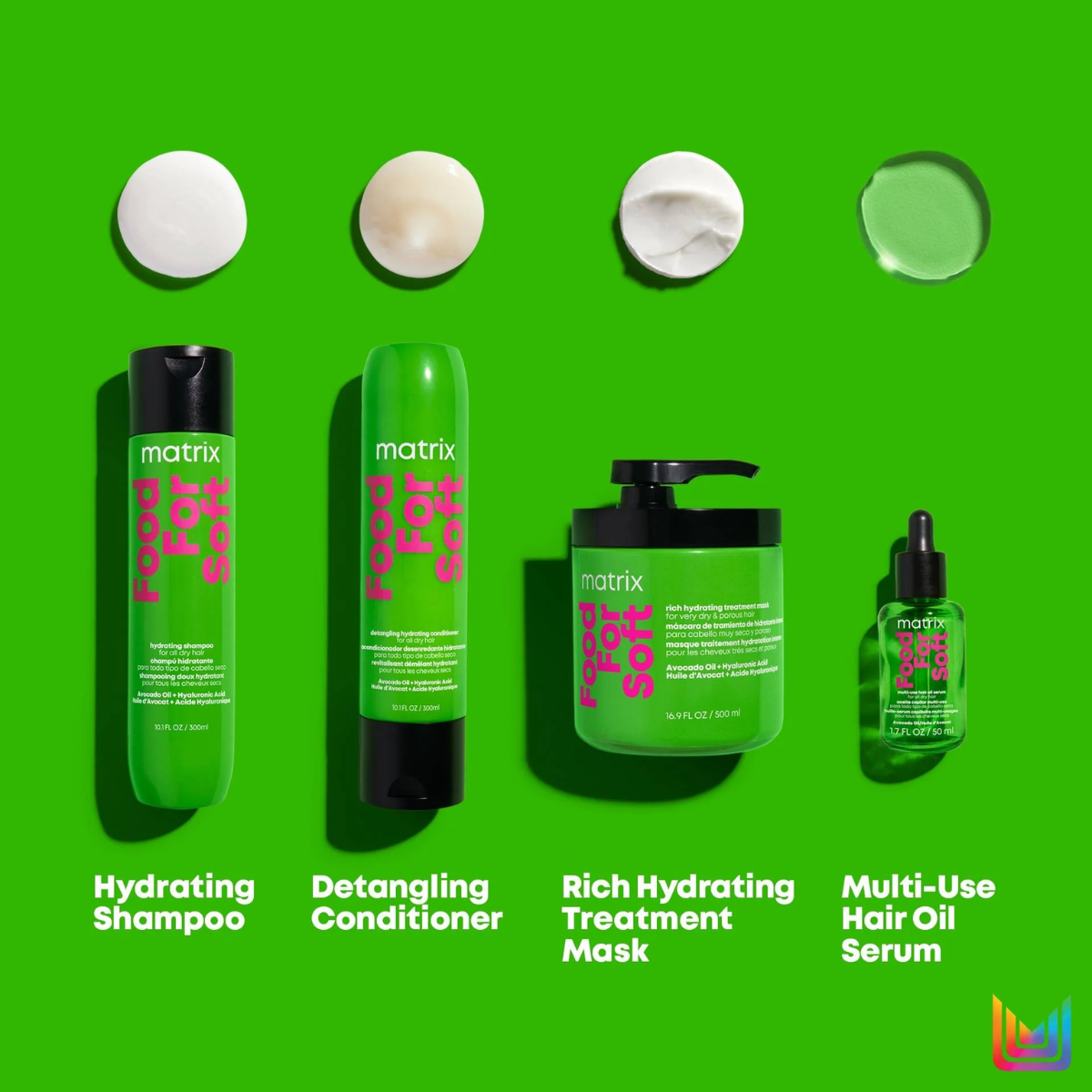 Matrix Kit Food For Soft Shampoo 300ML, Acondicionador 300ML, Serum 50ML y Mascarilla 500ML