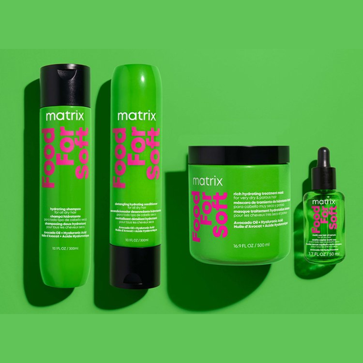 Matrix Kit Food For Soft Shampoo 300ML, Acondicionador 300ML, Serum 50ML y Mascarilla 500ML