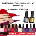 CND Shellac Kit Profesional 10 Esmaltes + Base y Top Coat Original