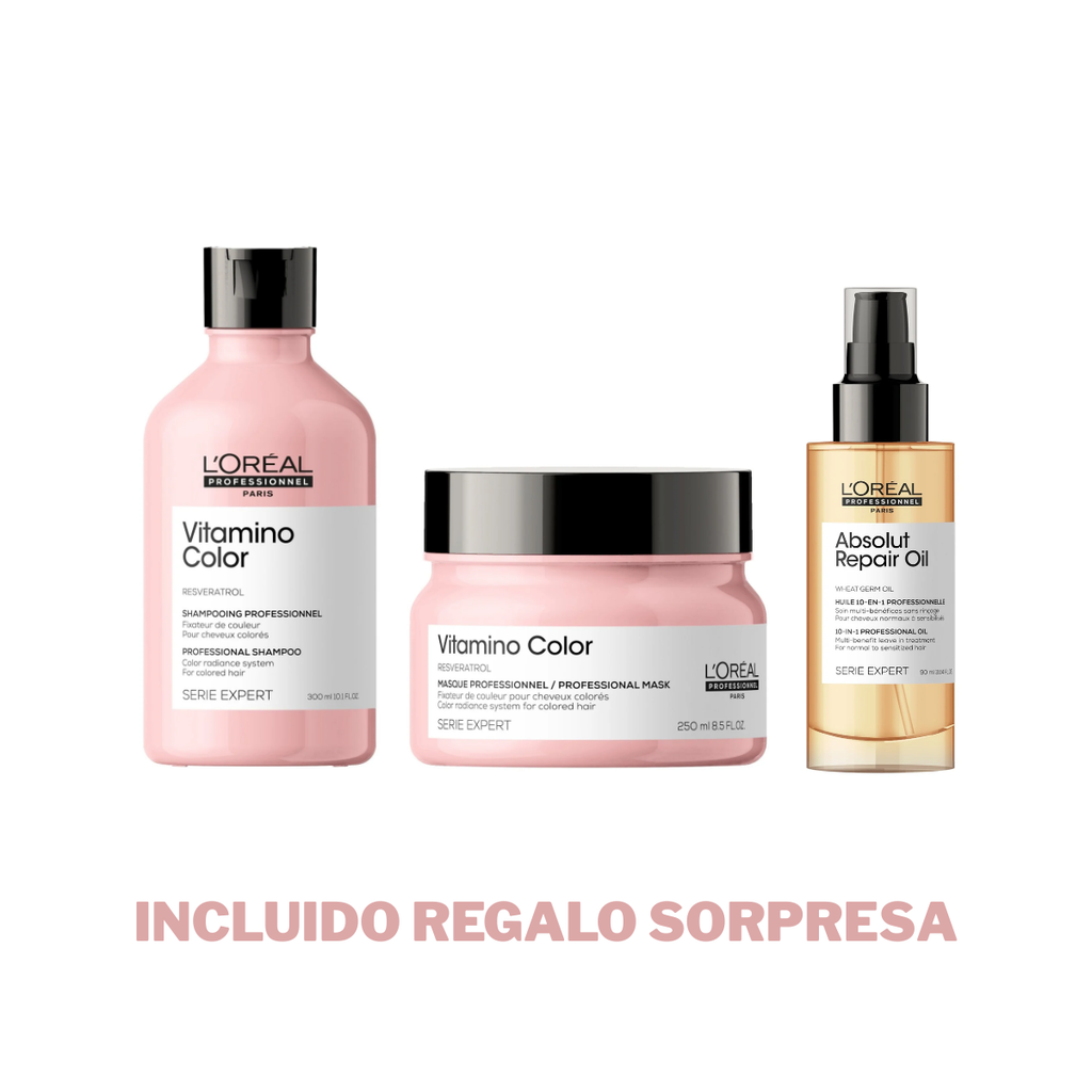 KIT VITAMINO COLOR SHAMPOO, MASCARILLA Y Sérum
