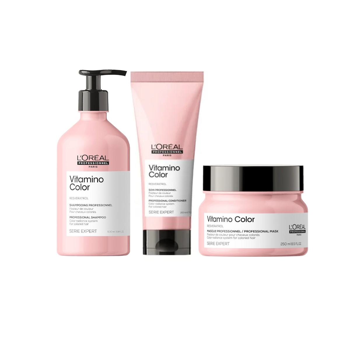 Kit Vitamino Color Shampoo, Acondicionador y Mascarilla