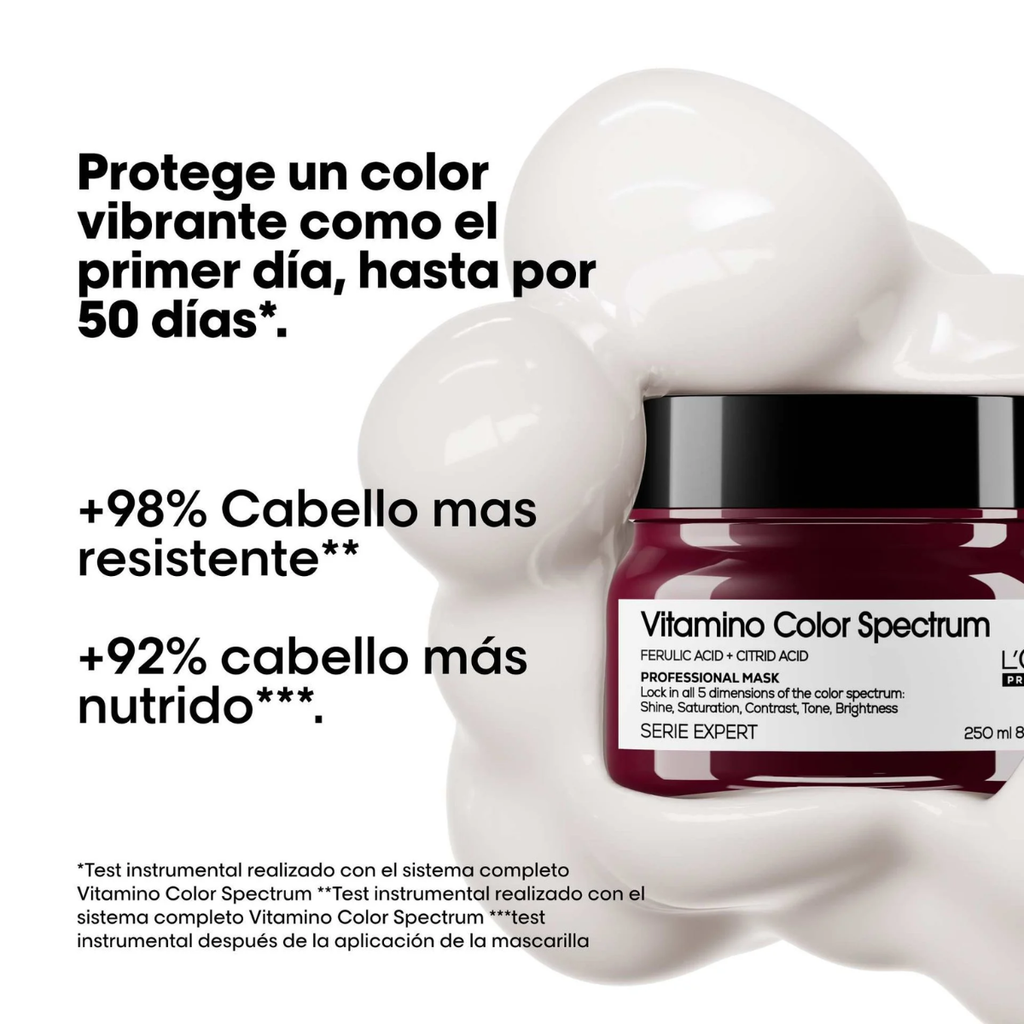 Kit Vitamino Color Spectrum Shampoo 300ML, Acondicionador 200ML, Mascarilla 250ML y Serum 50ML