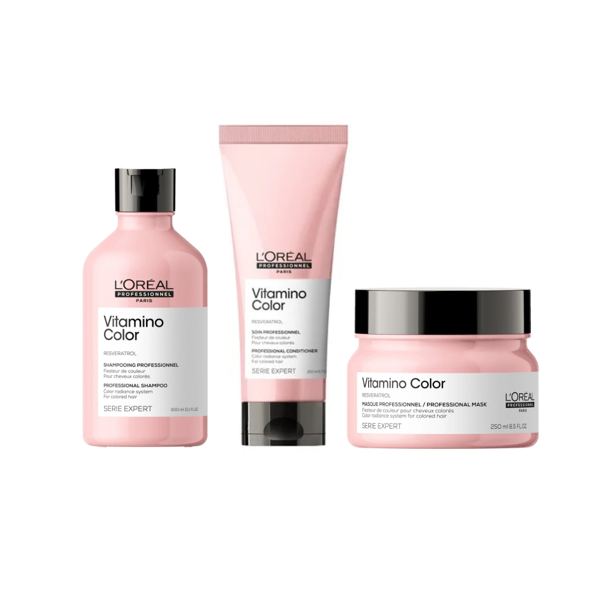 Kit Vitamino Color Shampoo, Acondicionador y Mascarilla