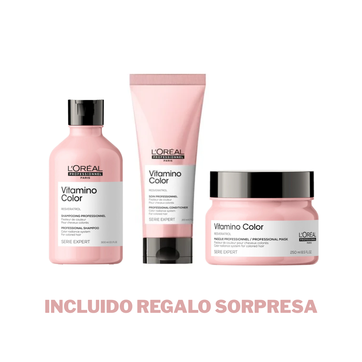 Kit Vitamino Color Shampoo, Acondicionador y Mascarilla