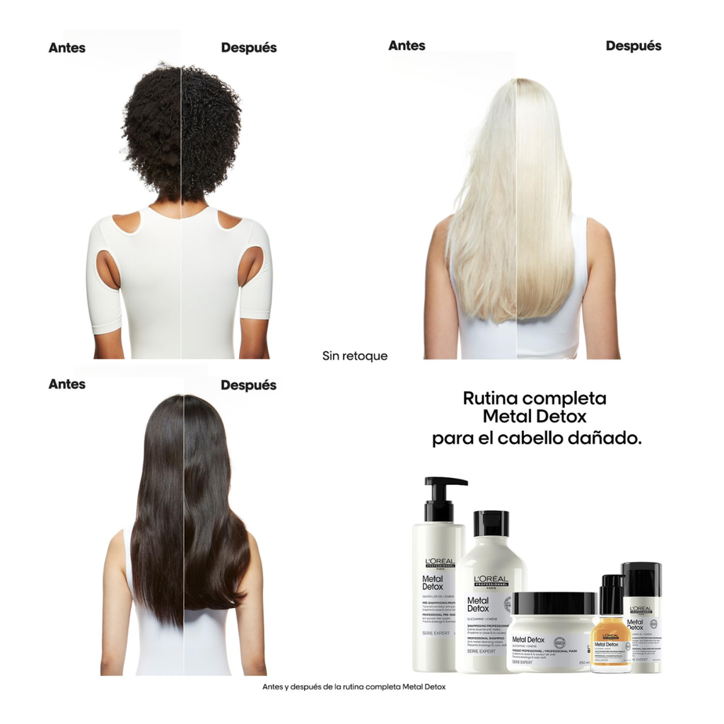 Kit Metal Detox Shampoo 300ML, Mascarilla 250ML, Mascarilla 100ml y Serum 50ML