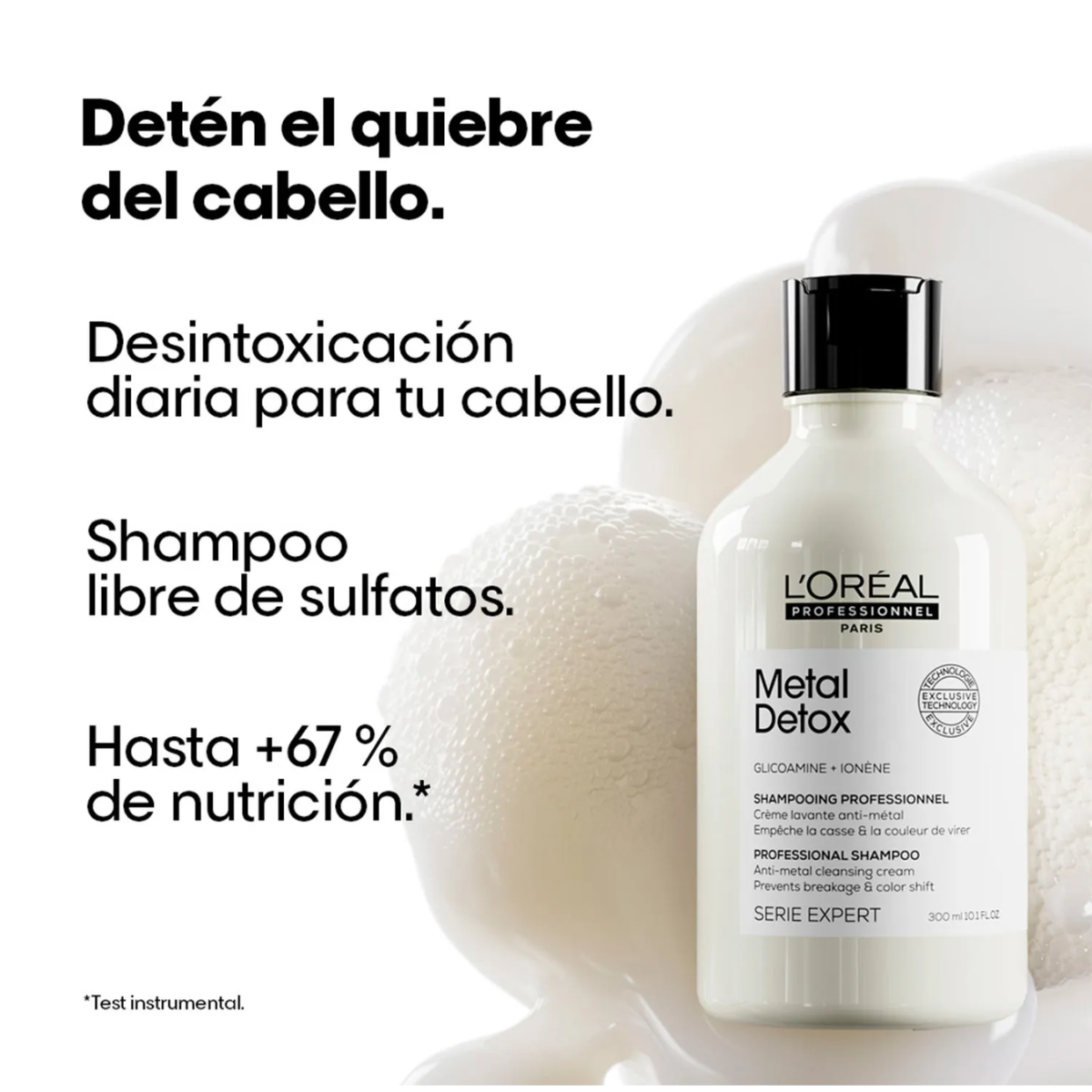 Kit Metal Detox Shampoo 300ML, Mascarilla 250ML, Mascarilla sin Enjuague 100ML, Tratamiento Pre-Shampoo 250ML y Serum 50ML