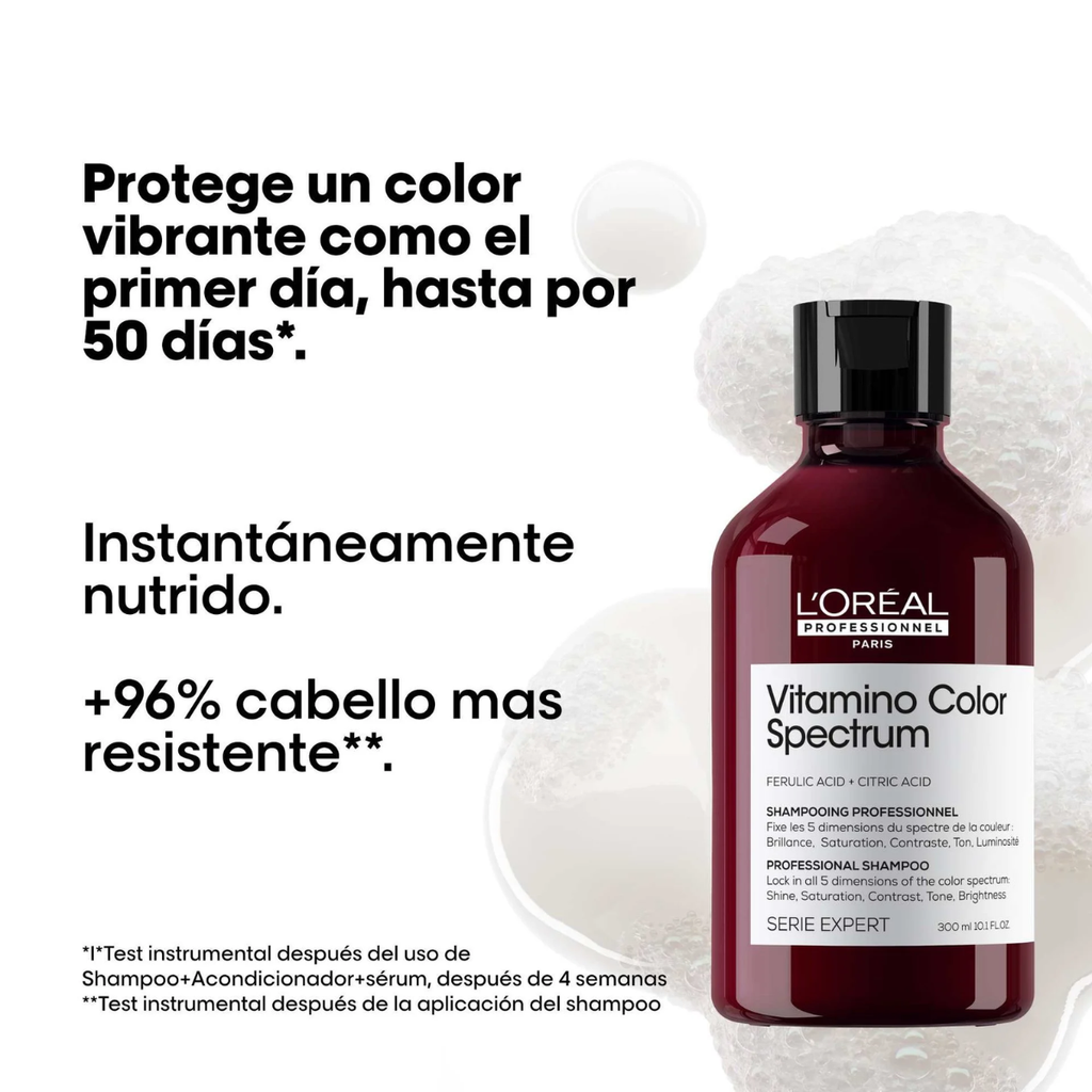 Kit Vitamino Color Spectrum Shampoo 300ML, Acondicionador 200ML, Mascarilla 250ML y Serum 50ML