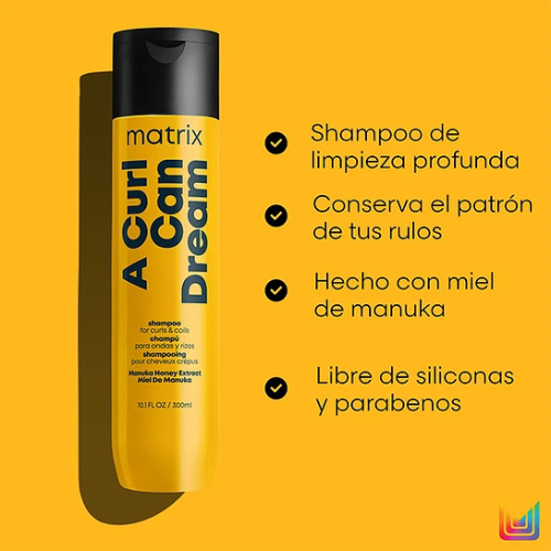 Matrix Kit A Curl Can Dream, Shampoo 300 ml + Mascarilla 280 ml, para Rizos Definidos y Suaves