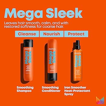 Matrix Kit Mega Sleek Shampoo 300ML, Acondicionador 300ML y Spray 250ML