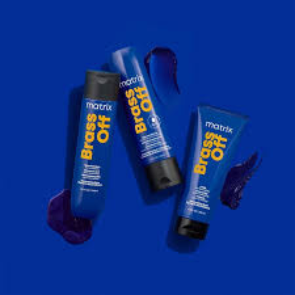 Matrix Kit Brass Off Shampoo 300ML, Acondicionador 300ML y Mascarilla 200ML