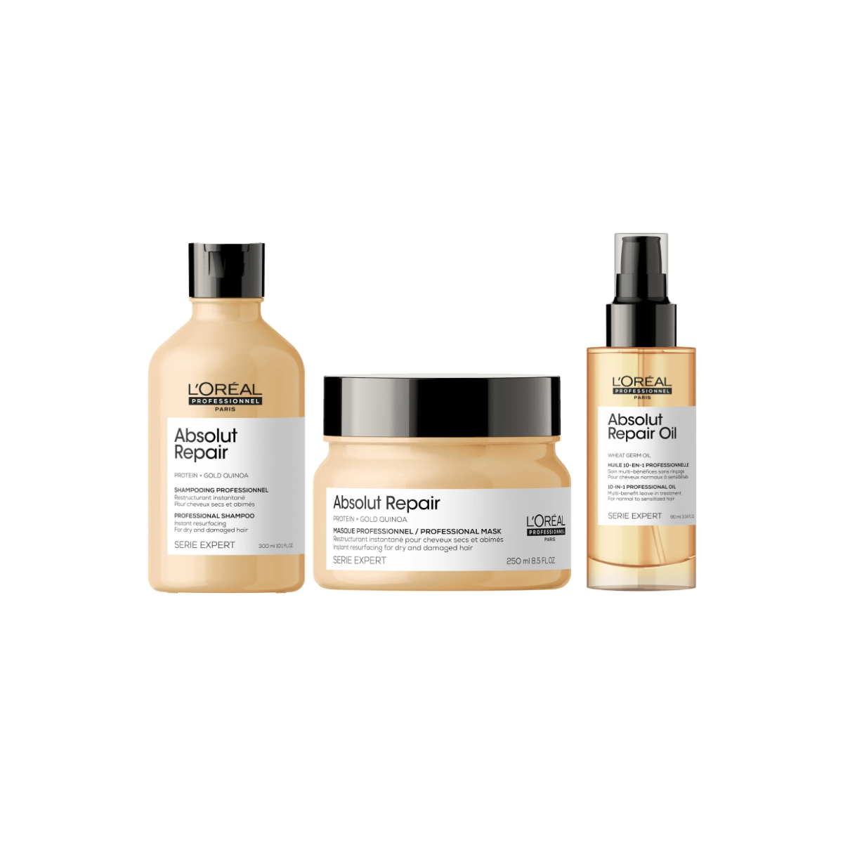 Kit Absolut Repair - Shampoo 300ML, Mascarilla 250ML y Sérum 90ML