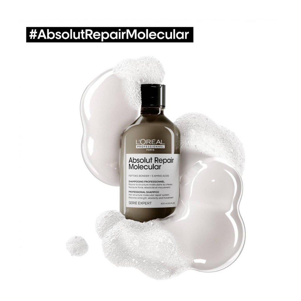 Absolut Repair Molecular Kit Shampoo 300ML, Mascarilla 250ML, Serum Con Enjuague 250ML y Aceite Bifásico 90ML