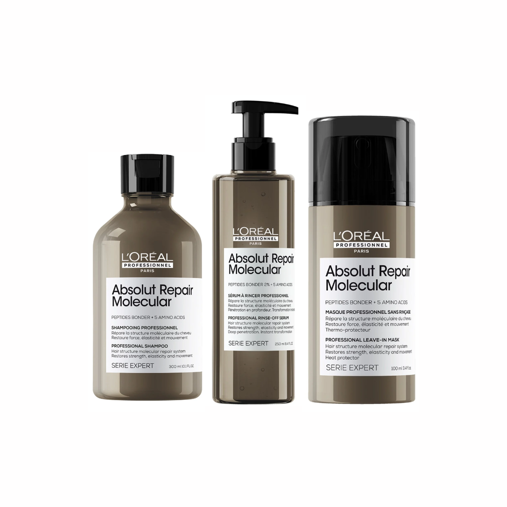 KIT L'ORÉAL ABSOLUT REPAIR MOLECULAR – REPARACIÓN PROFUNDA PARA CABELLO DAÑADO
