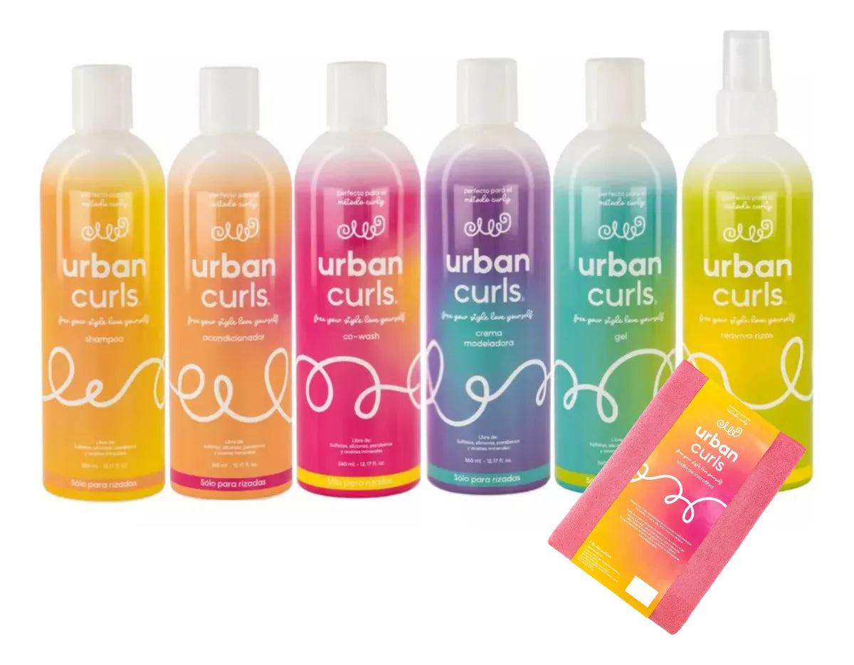 kit anti frizz urban curls cabello rizado y manejable