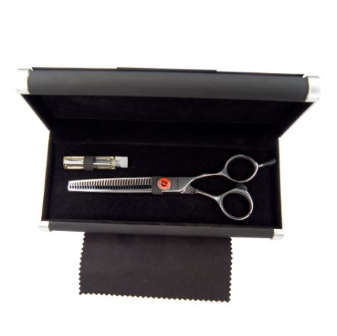 Tijera Profesional Para Entresacar Con Descanso Móvil SK82TE Sensei By Letmex 6"