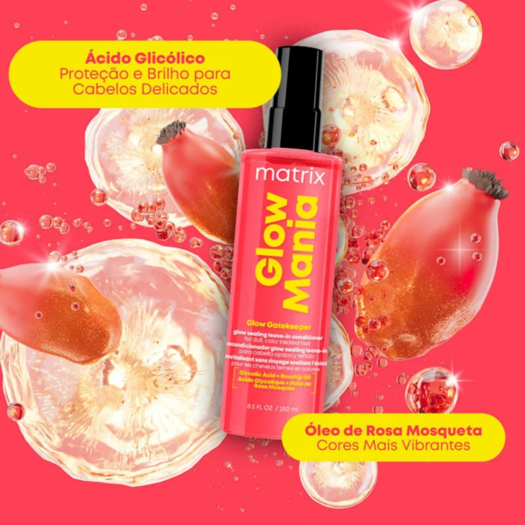 Matrix Kit Glow Mania Shampoo 300ML, Acondicionador 300ML, Mascarilla 500ML y Spray 200ML