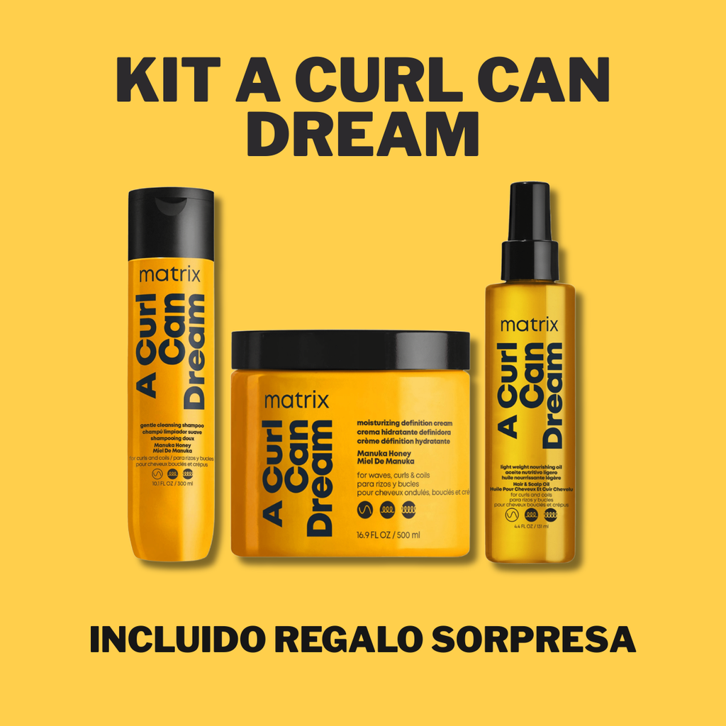 Matrix Kit A Curl Can Dream Shampoo 300ML, Mascarilla 500ML y Spray 250ML