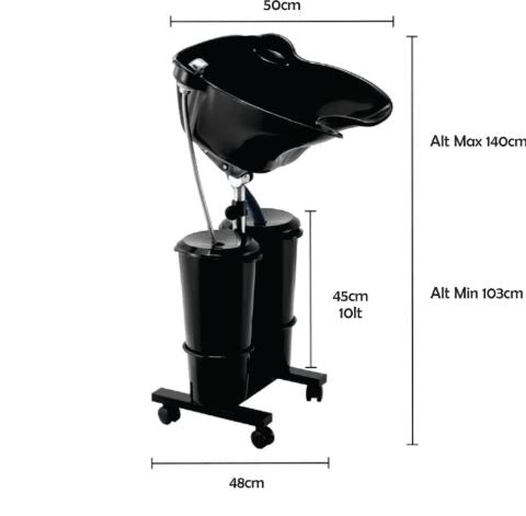 Lavacabeza portátil con bomba eléctrica altura ajustable Letmex BCS143 Envio Gratis
