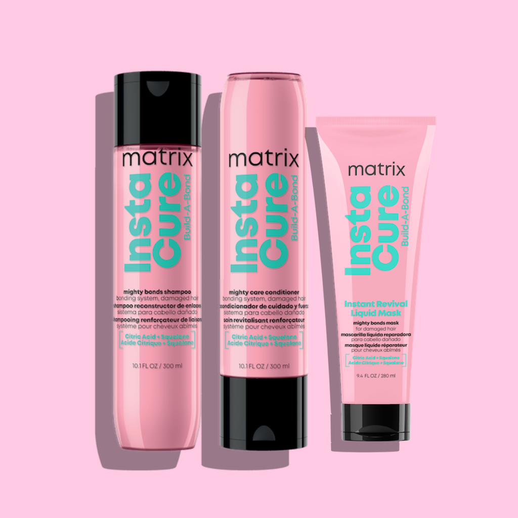 Matrix Kit Instacure Build A Bond Shampoo 300ML, Acondicionador 300ML, y Mascarilla 250ML