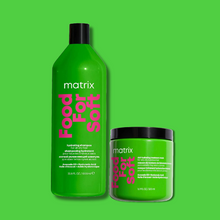 Cargar imagen en el visor de la galería, Kit Matrix Food For Soft, Champú 1L y Mascarilla 500ml, para Cabello Seco y Rizado
