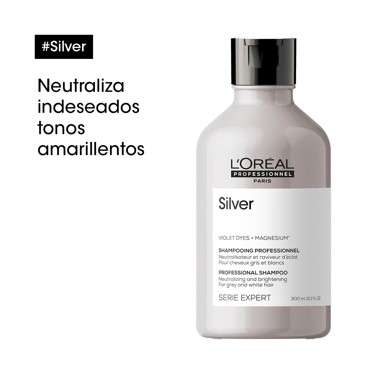 SHAMPOO NEUTRALIZANTE PARA CABELLO GRIS Y BLANCO - SILVER